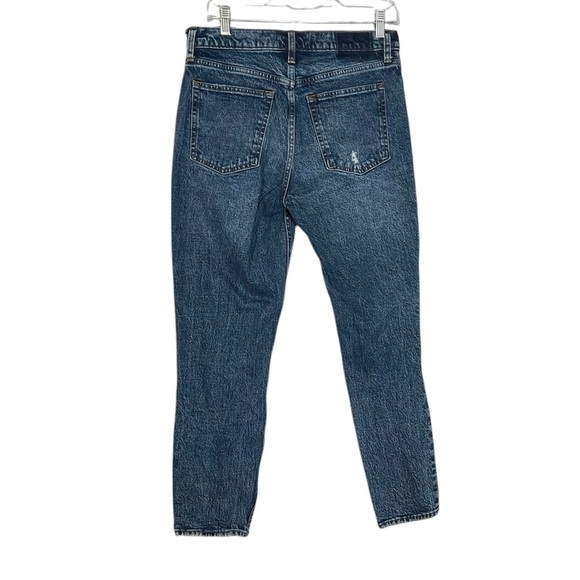 Abercrombie & Fitch The Skinny High Rise Jeans Distressed Size 29 8R Blue - Picture 2 of 8